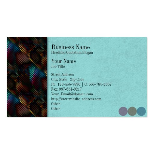 Chaos Spots Company/Business Card (front side)