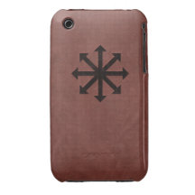 Chaosphere - Occult Magick Symbol on Red Leather iPhone 3 Case-Mate Case