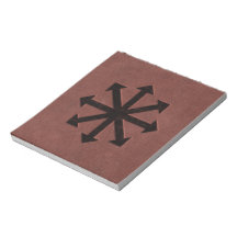 Chaosphere - Occult Magick Symbol on Red Leather Memo Pads