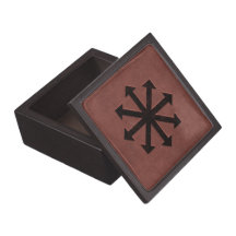 Chaosphere - Occult Magick Symbol on Red Leather Premium Jewelry Boxes