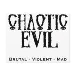 "Chaotic Evil" postcards