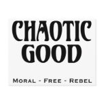 "Chaotic Good" postcards