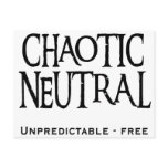 "Chaotic Neutral" postcards