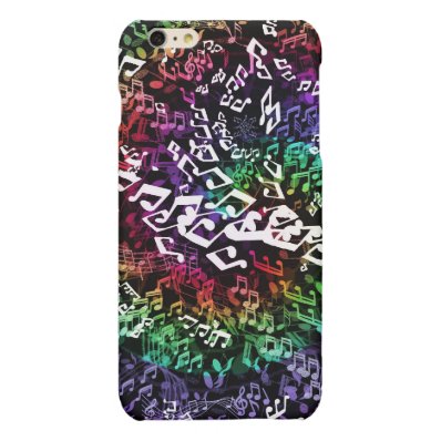Chaotic Rainbow Music Notes iPhone 6 Plus Case