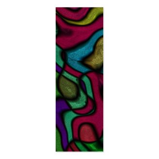 Chaotic Running Rivers of Shiny Metallic Paint Business Card Templates