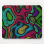 Chaotic Running Rivers of Shiny Metallic Paint Mousepads
