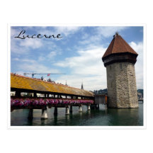 chapel bridge blue postcards