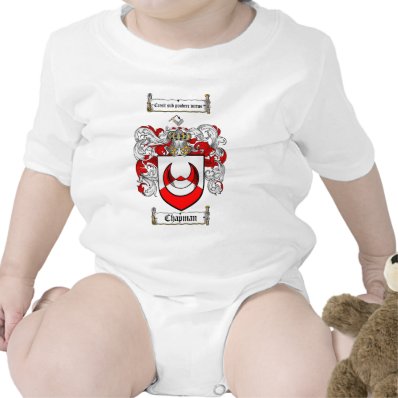 CHAPMAN FAMILY CREST - CHAPMAN COAT OF ARMS BABY CREEPER