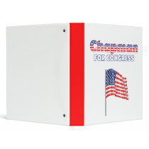 Chapman for Congress Patriotic American Flag Desig Binders