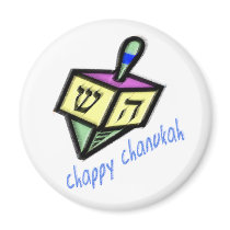 Chappy Chanukah Magnets magnets