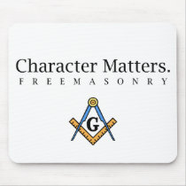 Character Matters.  Freemasonry Mouse Mats