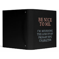 Character Mourning Vinyl Binders