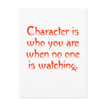 Character When No One Watching postcards