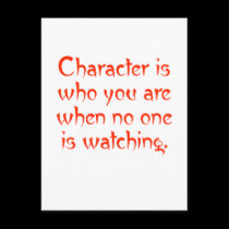 Character When No One Watching postcards
