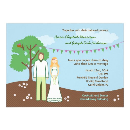 Character Whimsical Wedding Invitation