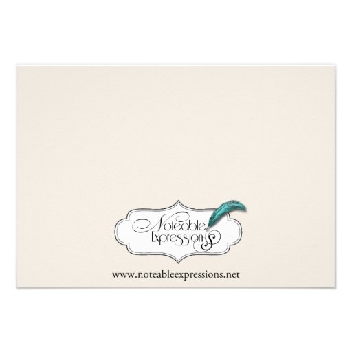 Charcoal and Ivory Filigree Wedding Insert Personalized Invites