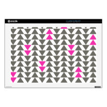 Charcoal and Magenta Triangles 17" Laptop Skin