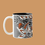 Charcoal and Red Organic mugs