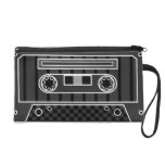 Charcoal Cassette Tape Wristlet Purse