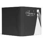 Charcoal Damask Wedding Planner Binders