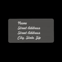 Charcoal Gray Address Sticker labels