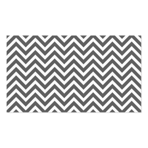 Charcoal Gray Chevron Business Cards (back side)