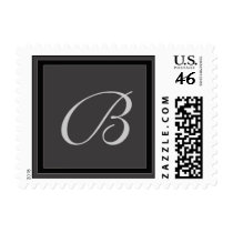 Charcoal gray monogram stamp - LETTER B by aslentz Charcoal gray monogram stamp - LETTER B