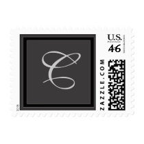 Charcoal gray monogram stamp - LETTER C by aslentz Charcoal gray monogram stamp - LETTER C