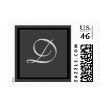 Charcoal gray monogram stamp - LETTER D by aslentz Charcoal gray monogram stamp - LETTER D