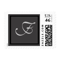 Charcoal gray monogram stamp - LETTER F by aslentz Charcoal gray monogram stamp - LETTER F