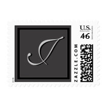 Charcoal gray monogram stamp letter J by aslentz Charcoal gray monogram stamp letter J