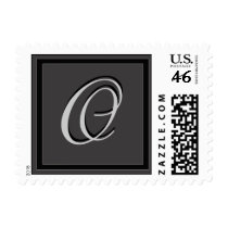 Charcoal gray monogram stamp letter O by aslentz Charcoal gray monogram stamp letter O