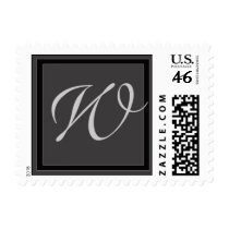 Charcoal gray monogram stamp - LETTER W by aslentz Charcoal gray monogram stamp - LETTER W