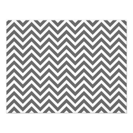 Charcoal Gray Simple Chevron Thank You Note Cards