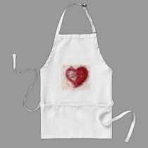 Charcoal Heart aprons