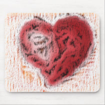 Charcoal Heart mousepads