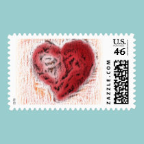 Charcoal Heart postage