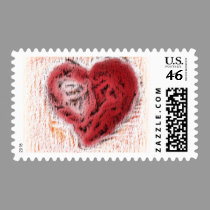 Charcoal Heart postage
