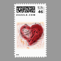 Charcoal Heart postage