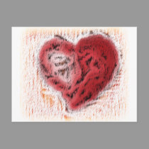Charcoal Heart postcards