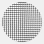 Charcoal Houndstooth Stickers stickers