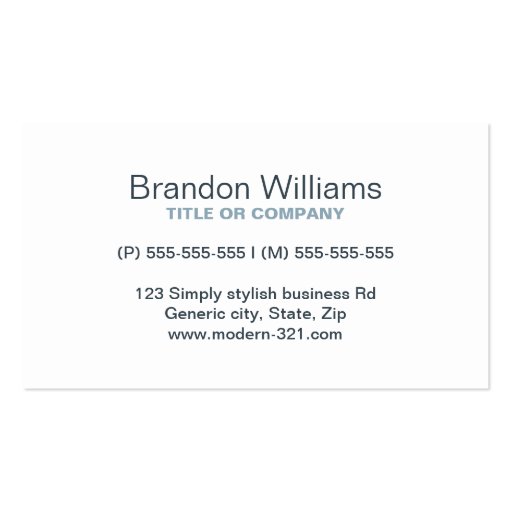 Charcoal modern generic simple elegant personal business cards