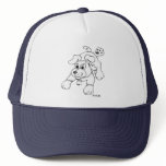 Charcoal Pencil Dog Trucker Hat