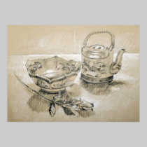Charcoal Pencil Still Life posters