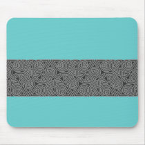 Charcoal Triangle Knot Band Mousepad
