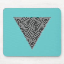 Charcoal Triangle Knot Mousepad