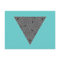 Charcoal Triangle Knot Postcard