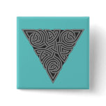 Charcoal Triangle Knot Square Button