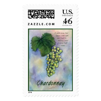 Chardonnay White Wine Postage Stamp stamp