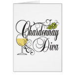 Chardonnay Wine Diva Greeting Card